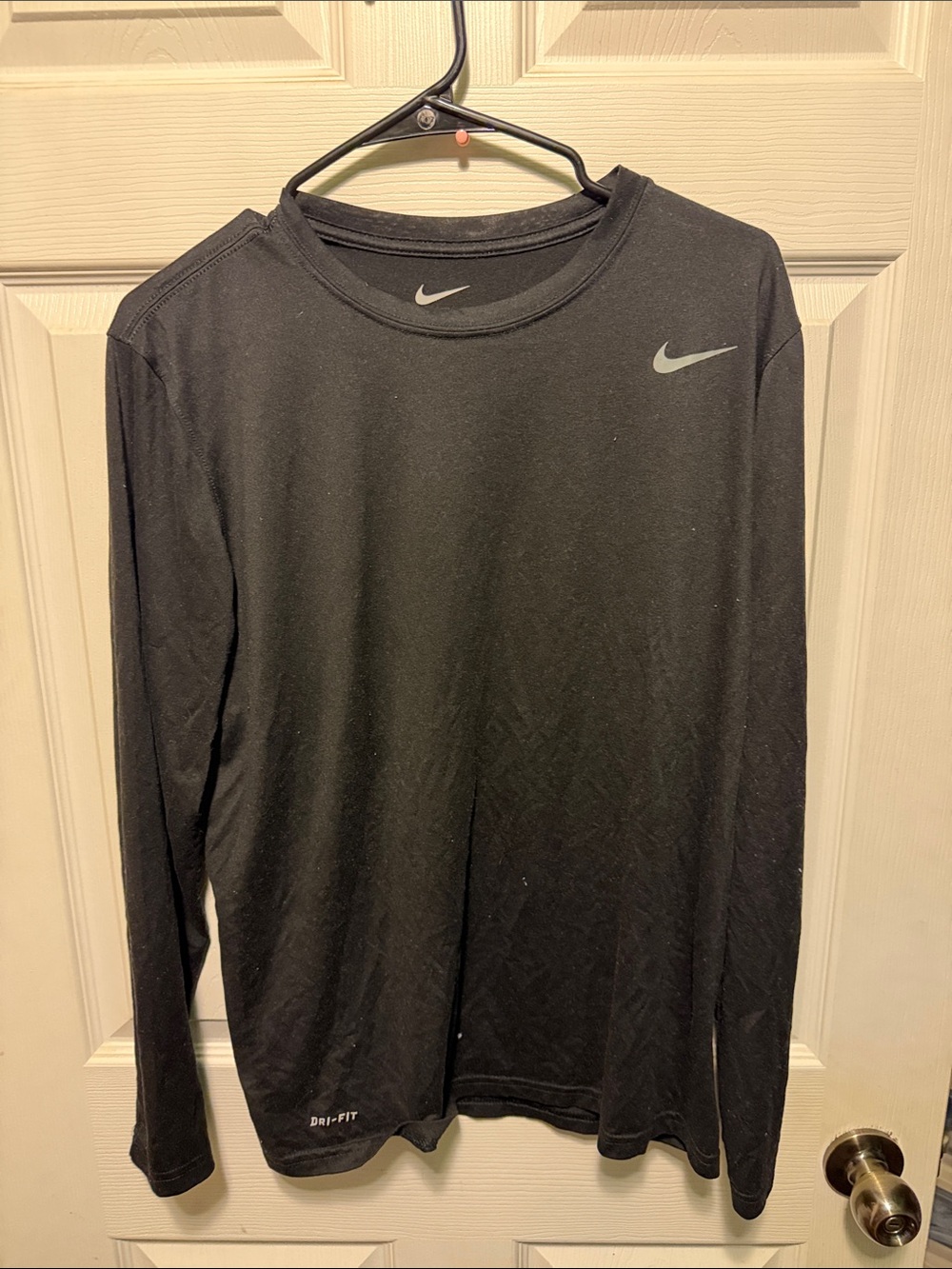 Nike Black Long-Sleeve Dri-FIT Athletic Tee